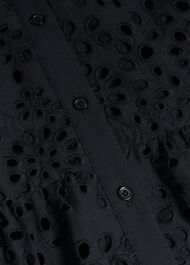 Cianna Cotton Broderie Dress, Navy, hi-res