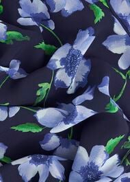 Carly Floral Printed Midi Dress, Midnight Multi, hi-res