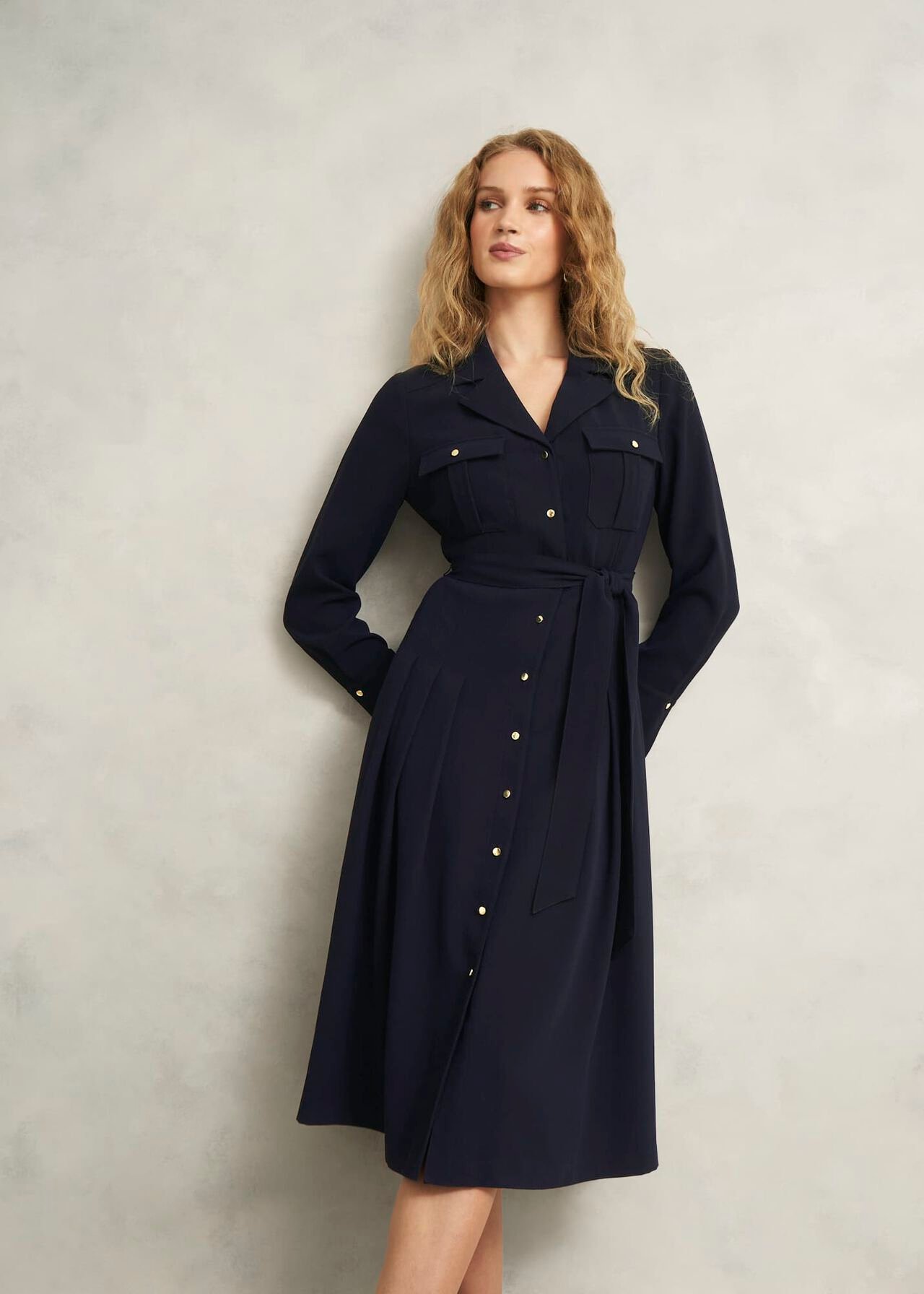 Myla Dress, Navy, hi-res