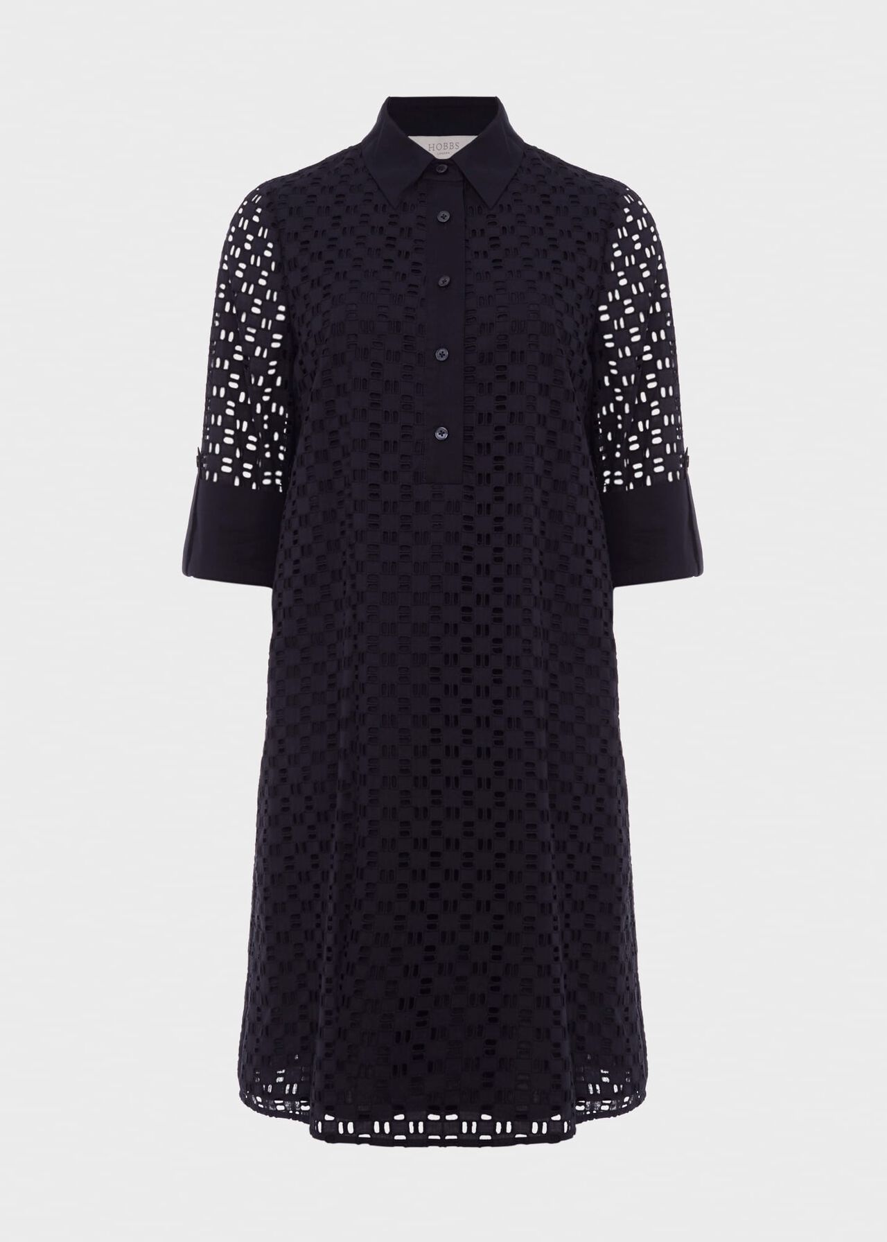 Marciella Broderie Dress, Navy, hi-res