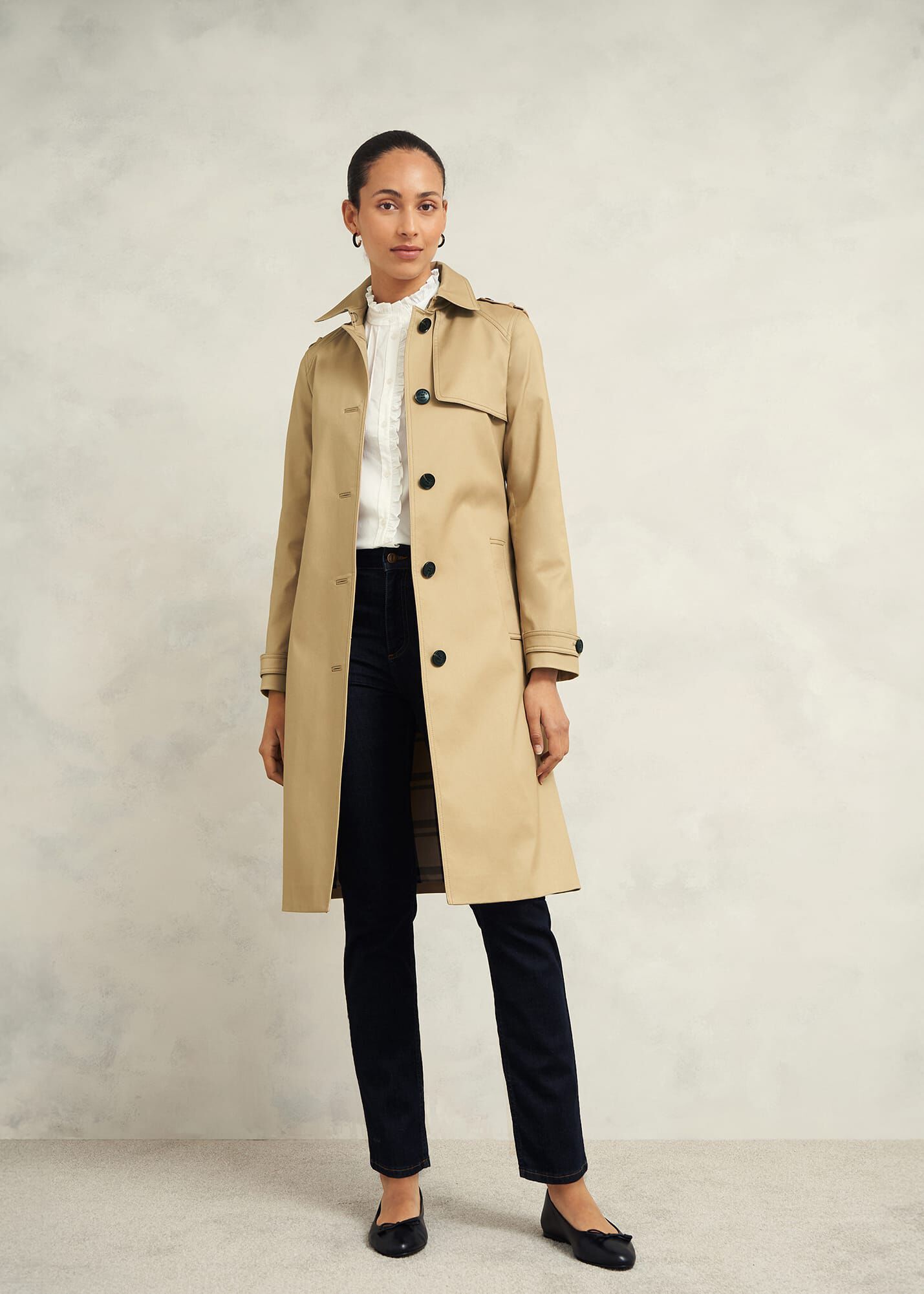Petite Hallie Shower Resistant Trench Coat | Hobbs US |