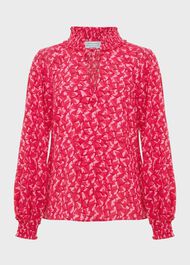 Kennedy Print Blouse, Pink Multi, hi-res