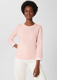 Amelie Cotton Top, Warm Pink, hi-res