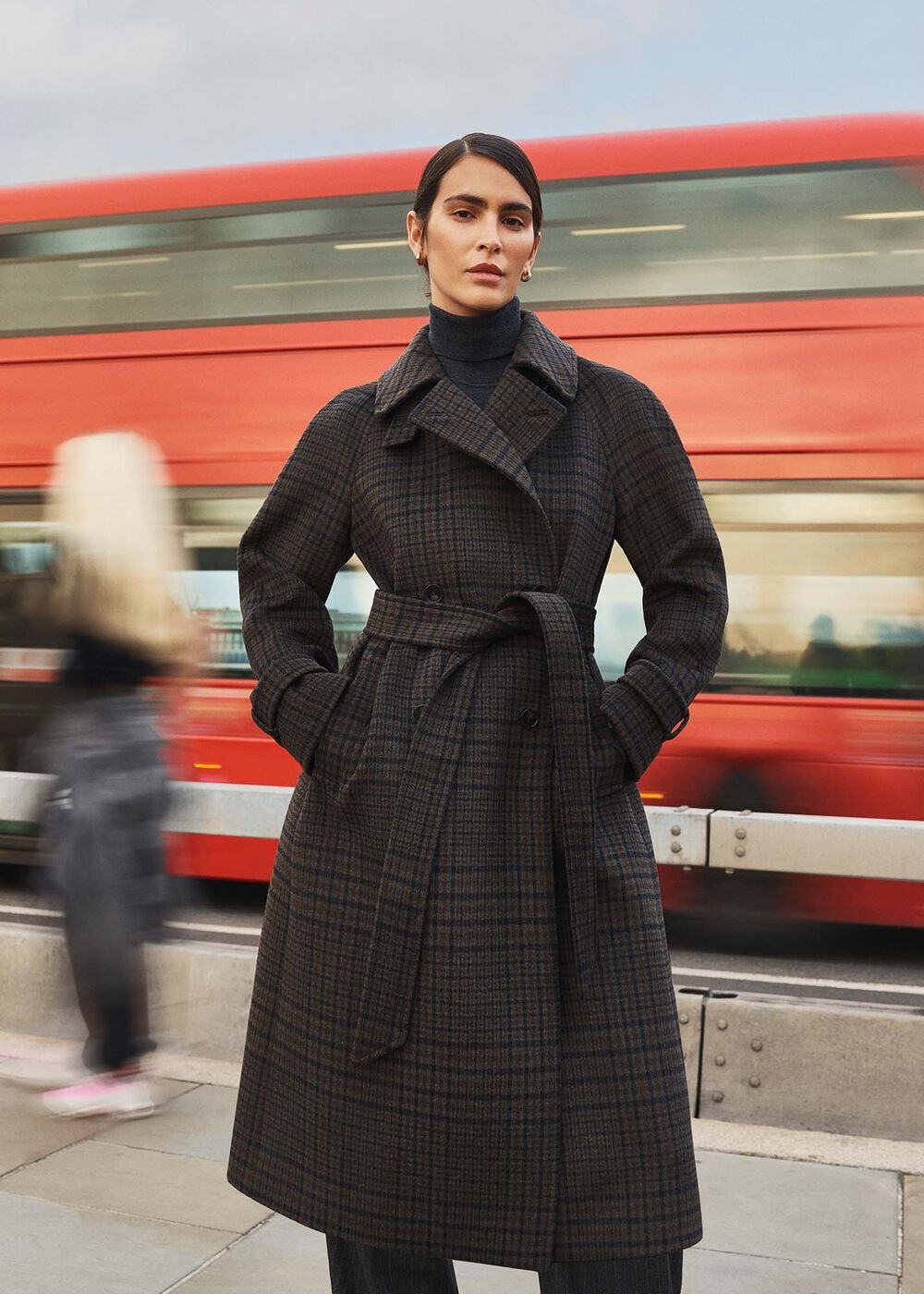 Peterson Wool Blend Coat, Brown Multi, hi-res