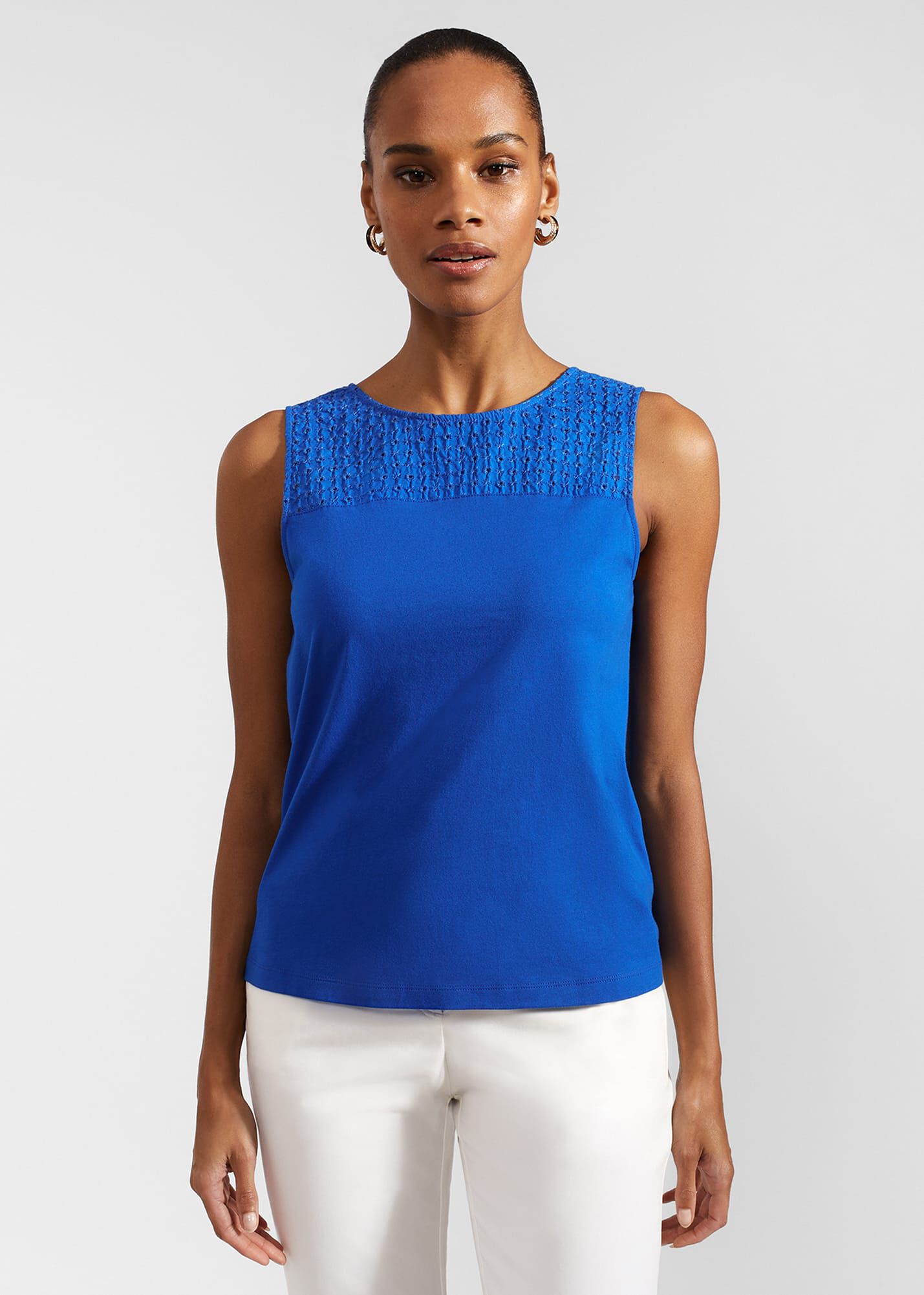 HOBBS / ホブズ PAIGE BRODERIE TOP Paige Cotton Broderie Top | Hobbs US |