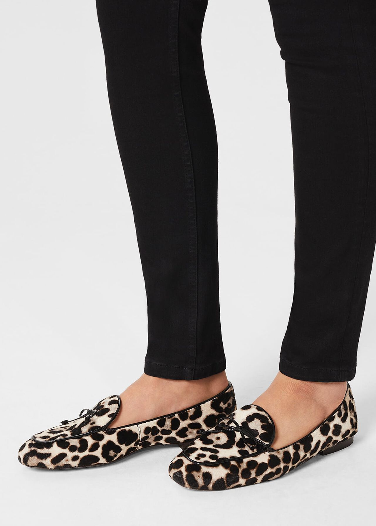 Oriana Animal Hair On Loafer, Snow Leopard, hi-res
