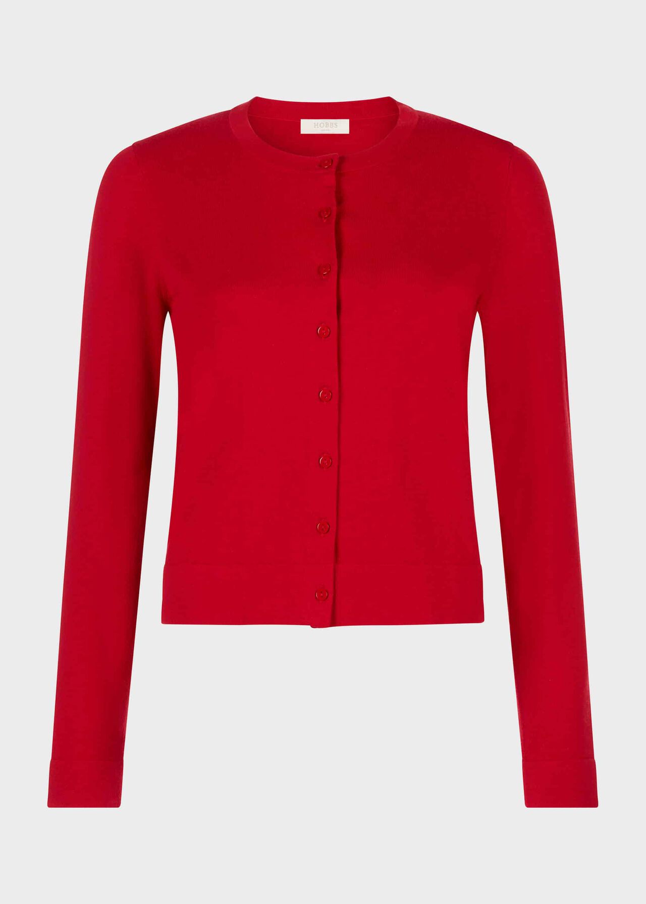Michelle Cotton Cardigan, Red, hi-res