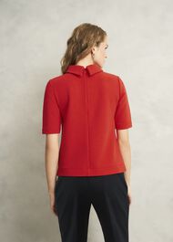 Tali Textured Top, Scarlet Red, hi-res