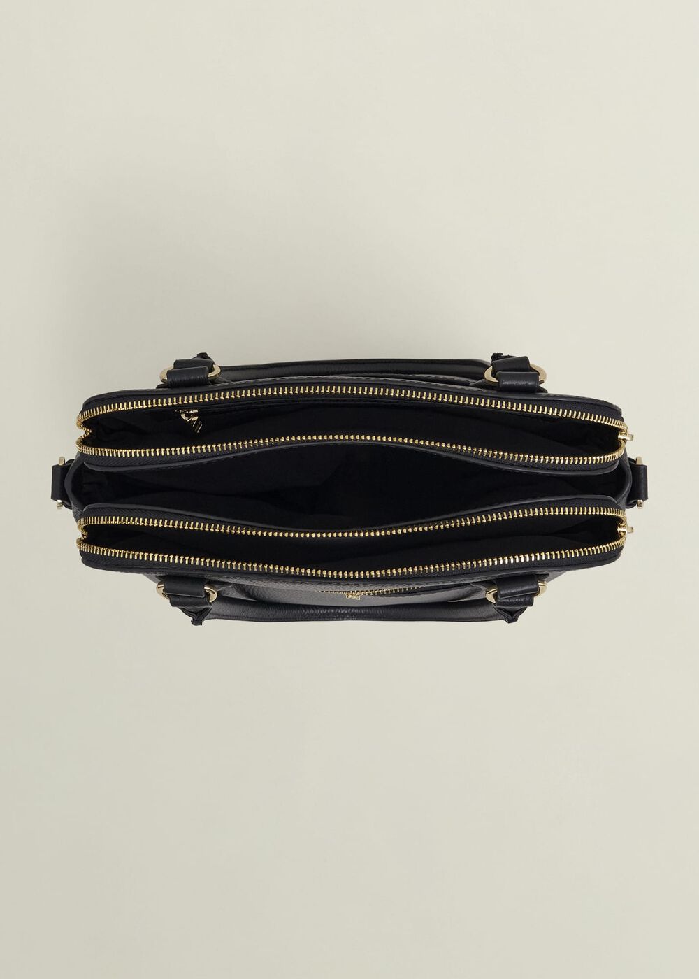 Carlton Large Leather Crossbody Bag, Black, hi-res