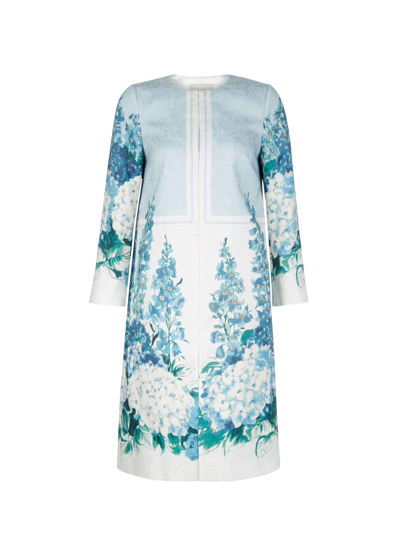 Hydrangea Coat Blue Multi