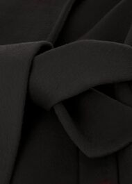 Petite Olivia Wool Wrap Coat, Black, hi-res