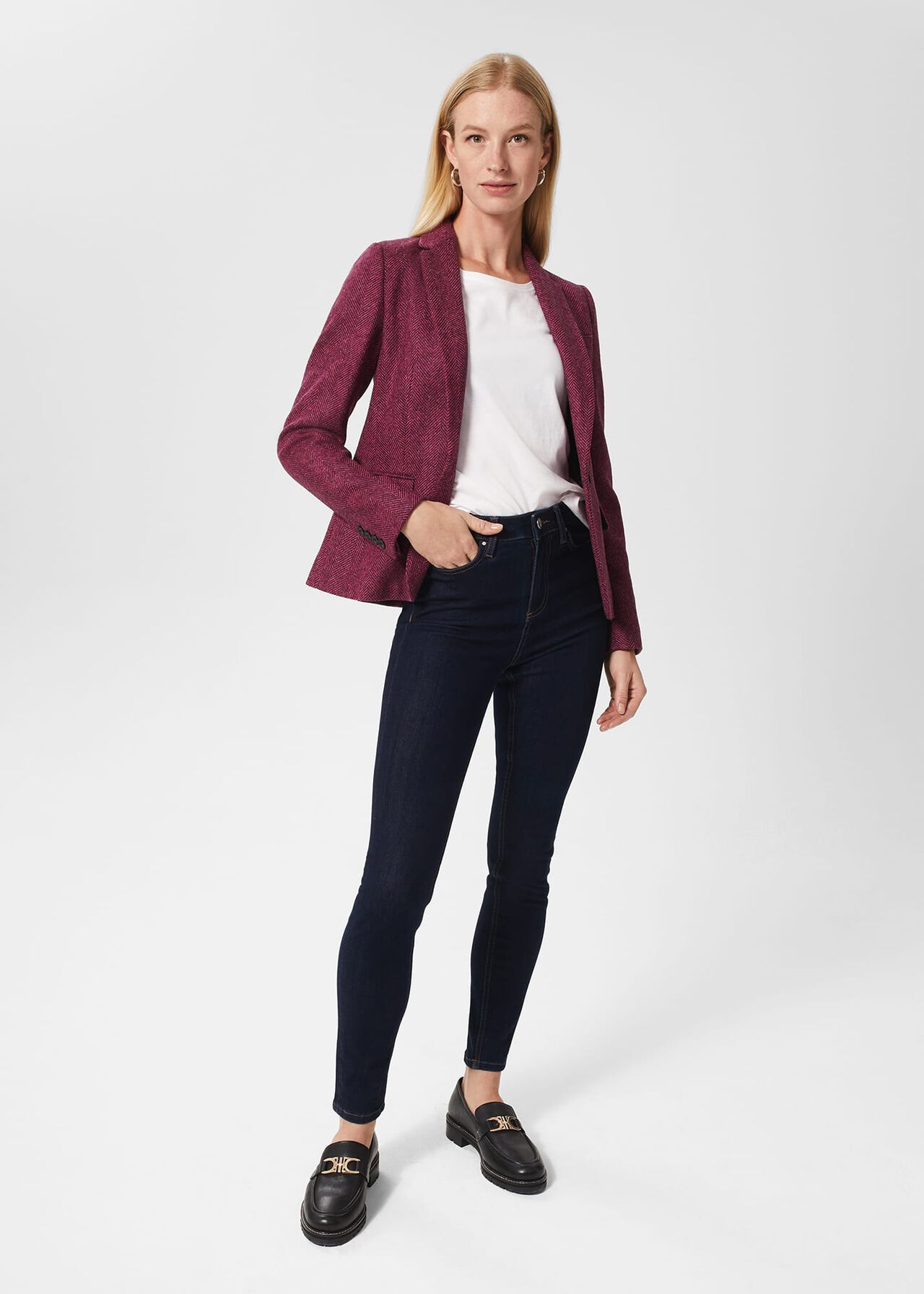 Petite Blake Wool Jacket, Purple Multi, hi-res