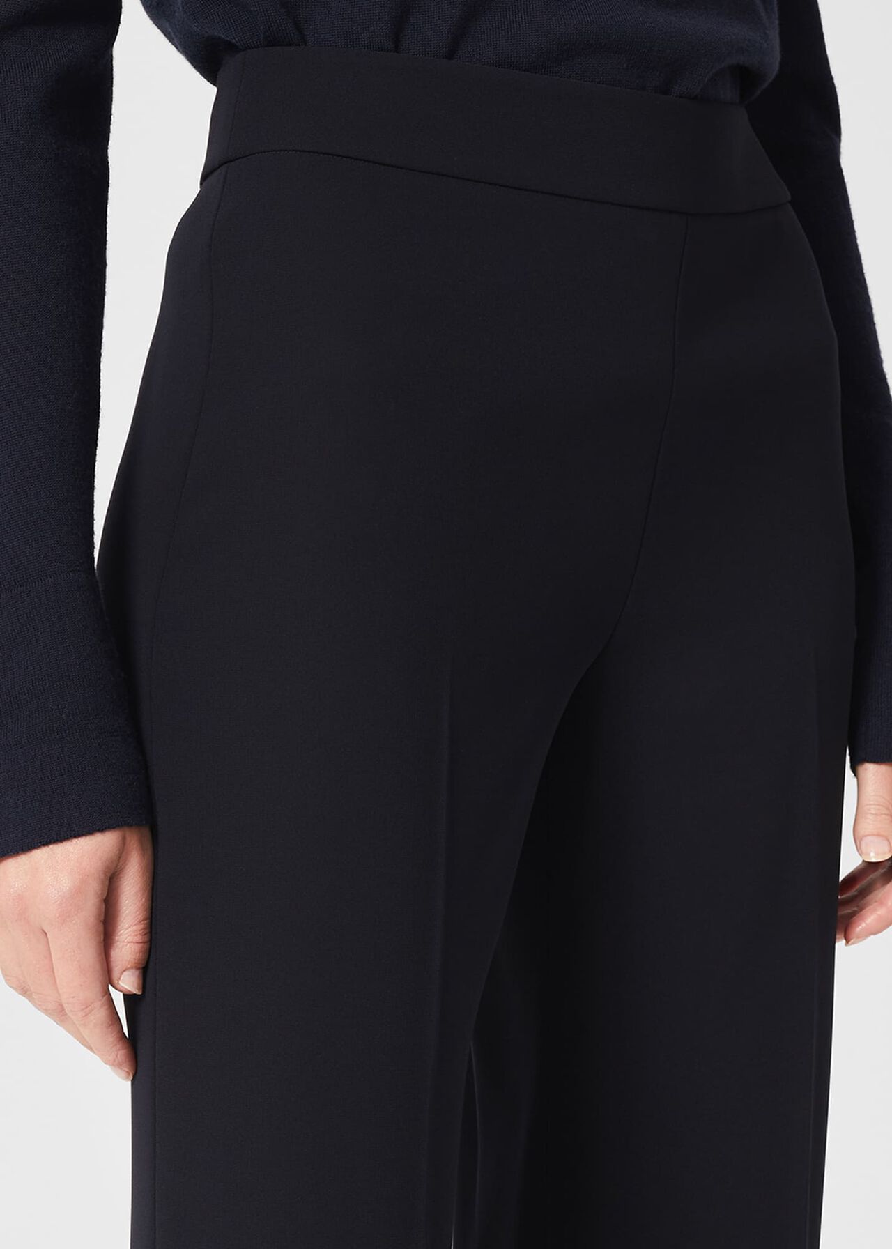 Abigail Wide Trousers, Navy, hi-res