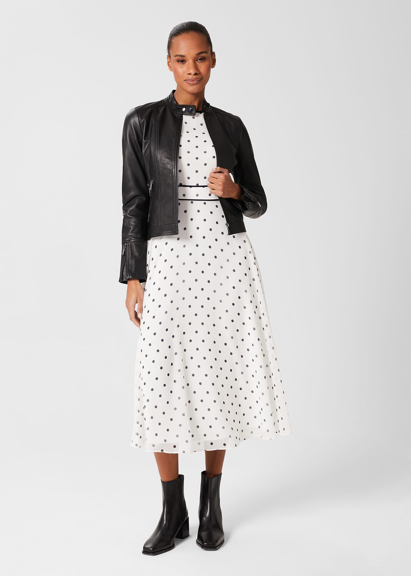 Sahara Spot Fit And Flare Dress | Hobbs US |
