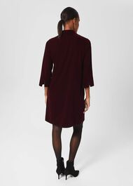 Velvet Marciella Dress, Wine Red, hi-res