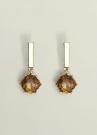 Aria Earrings, Medlar Brown, hi-res