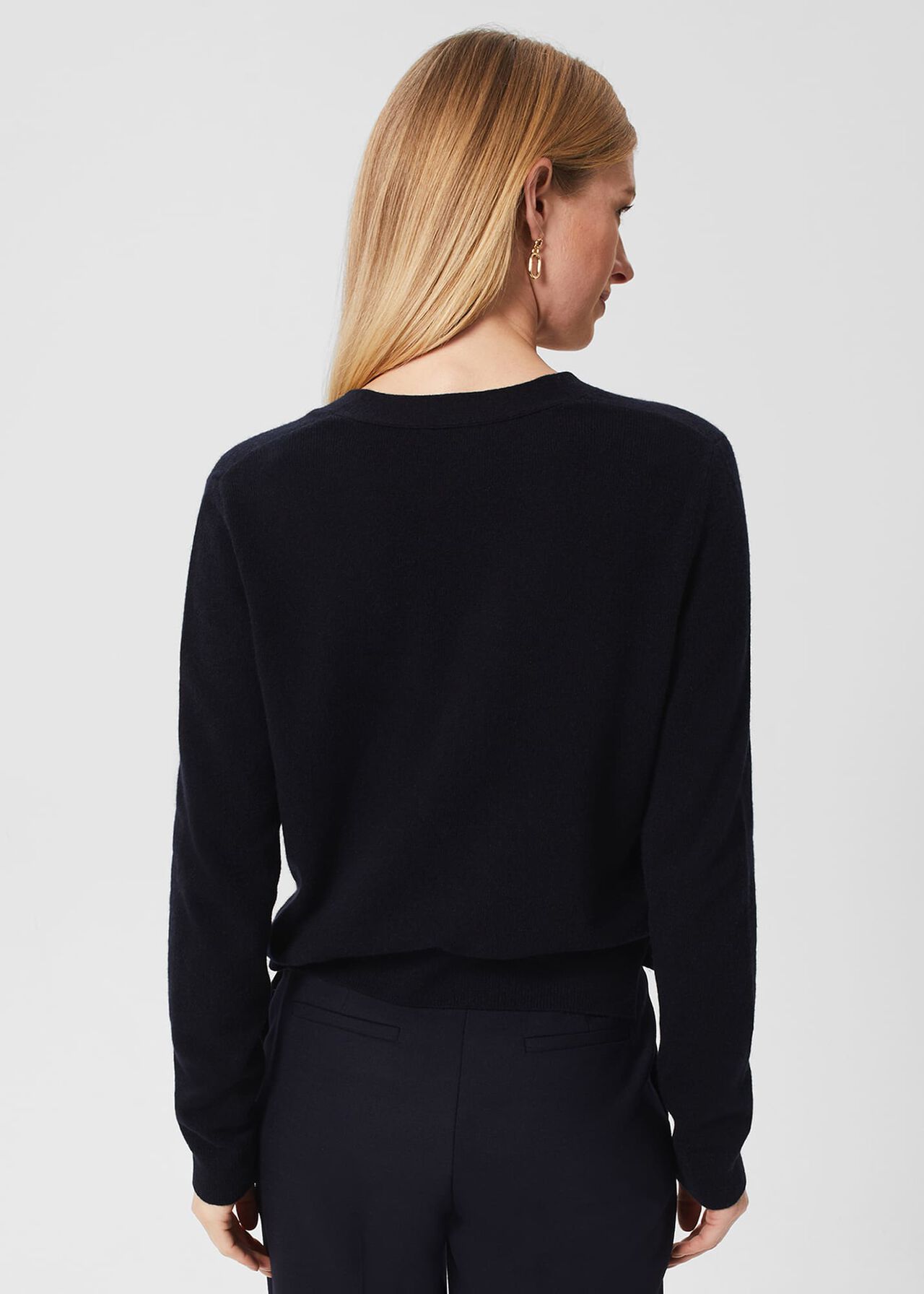 Briony Cardigan With Cashmere, Navy, hi-res