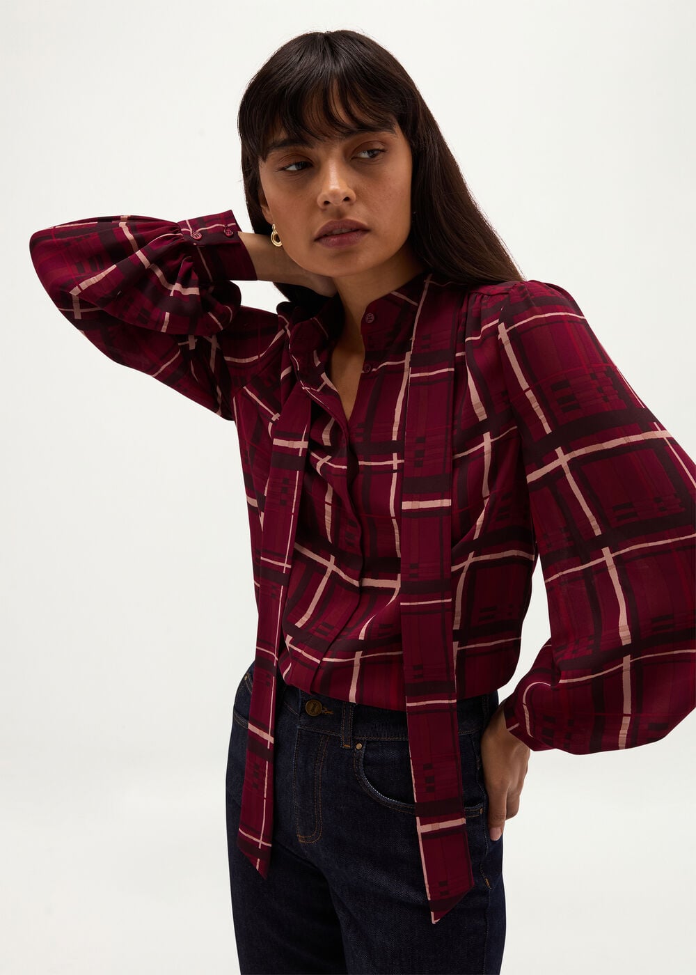 Aisha Check Blouse