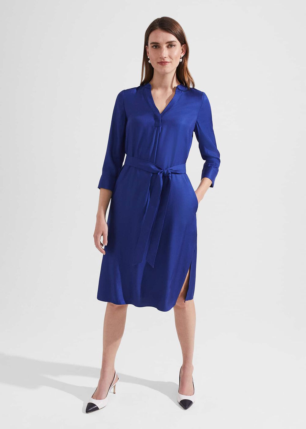 Sara Shirt Dress, Deep Blue, hi-res