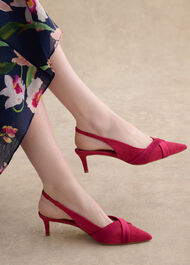 Renee Suede Slingbacks, Bright Pink, hi-res