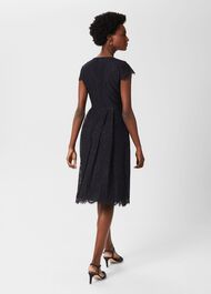 Anastasia Lace Fit And Flare Dress, Navy, hi-res