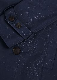 Saskia Water Resistant Trench Coat, Navy, hi-res