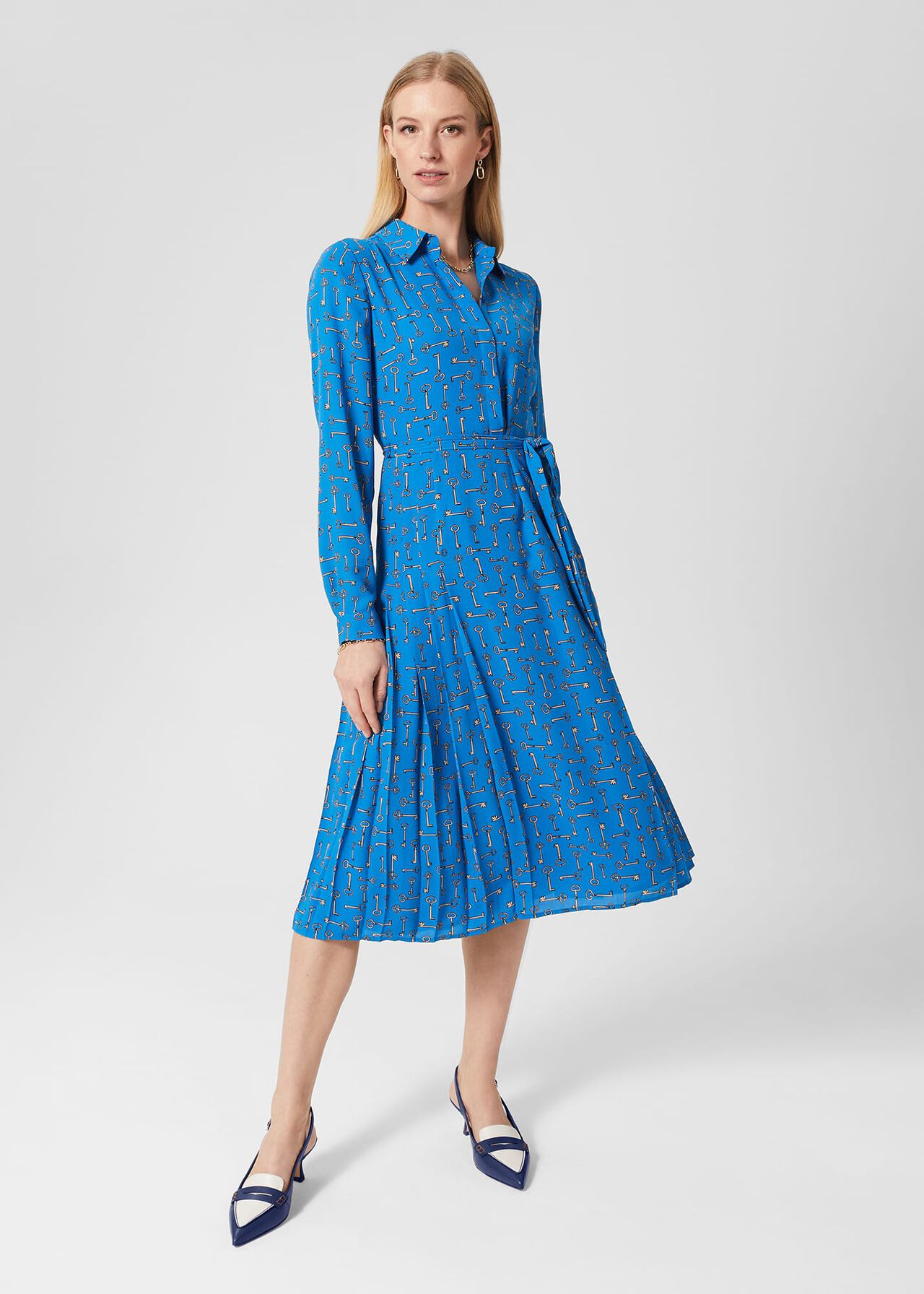 Alberta Shirt Dress, Imperial Blue, hi-res