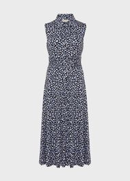 Agnes Sleeveless Jersey Dress, Navy Multi, hi-res