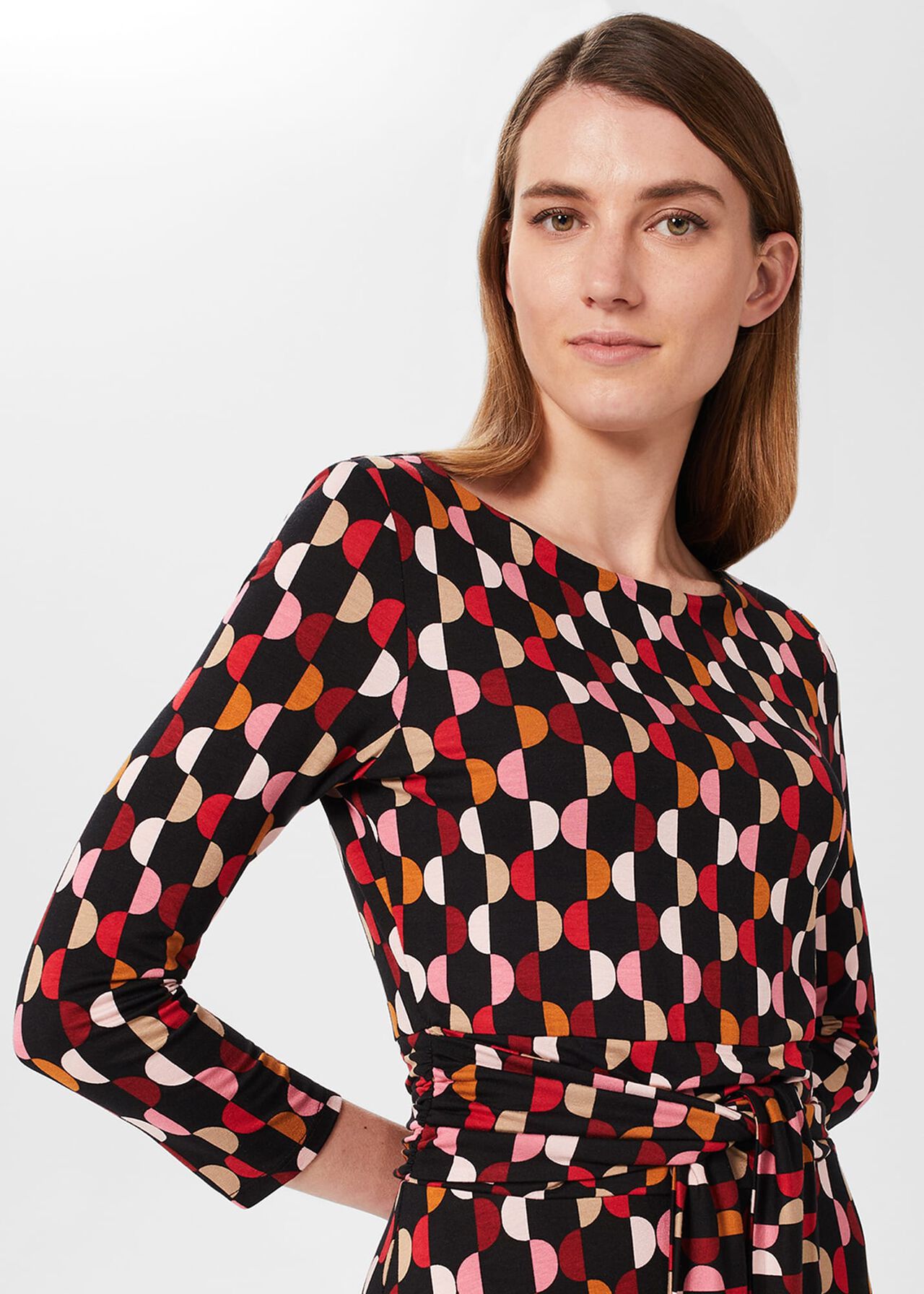 Bayview Jersey Dress, Black Multi, hi-res