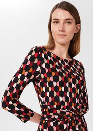 Bayview Jersey Dress, Black Multi, hi-res