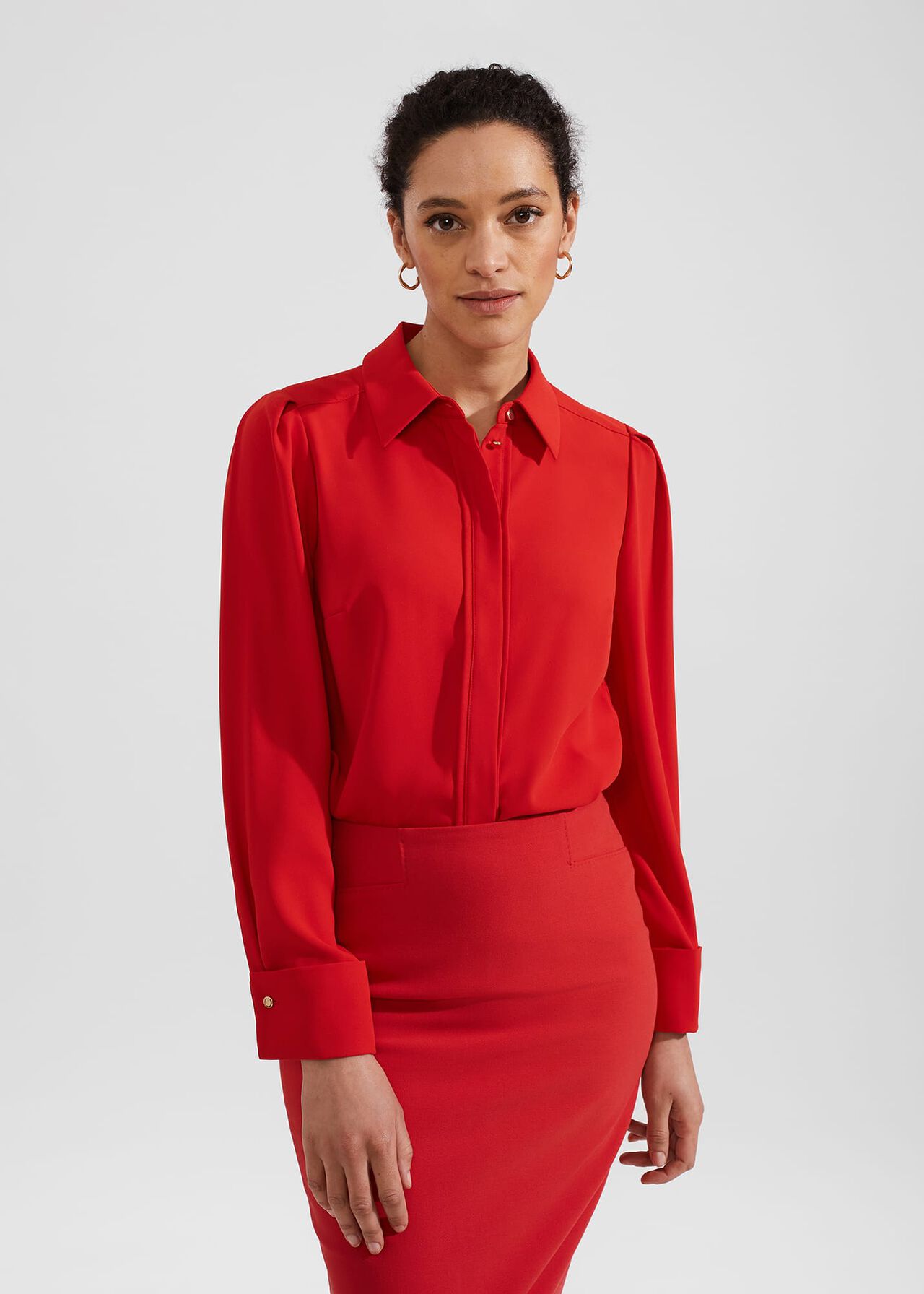 Verity Blouse, Red, hi-res