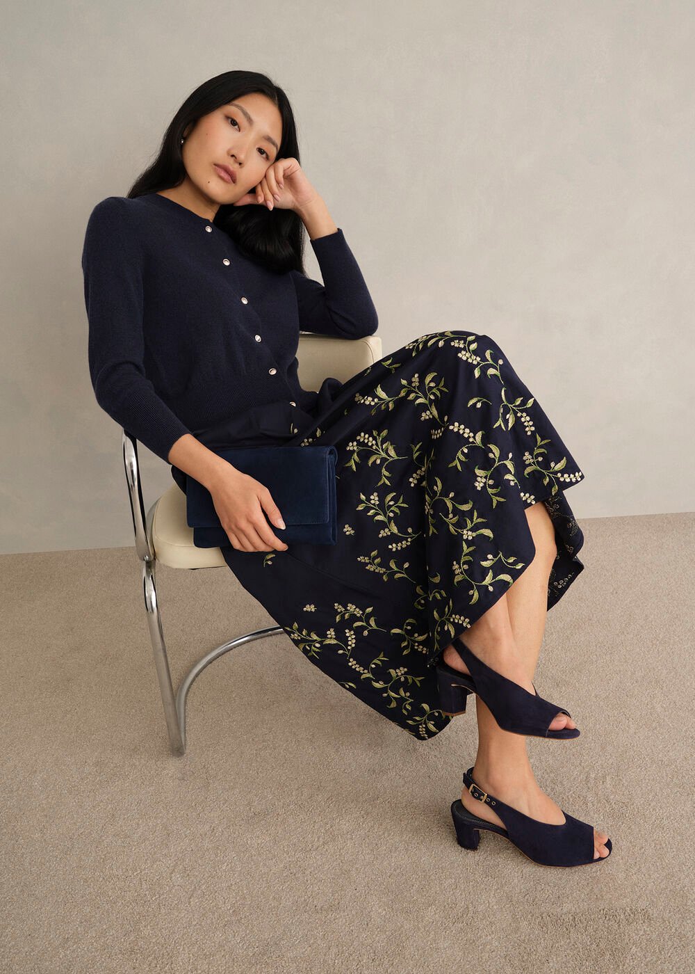 Tresco Cardigan, Midnight Navy, hi-res