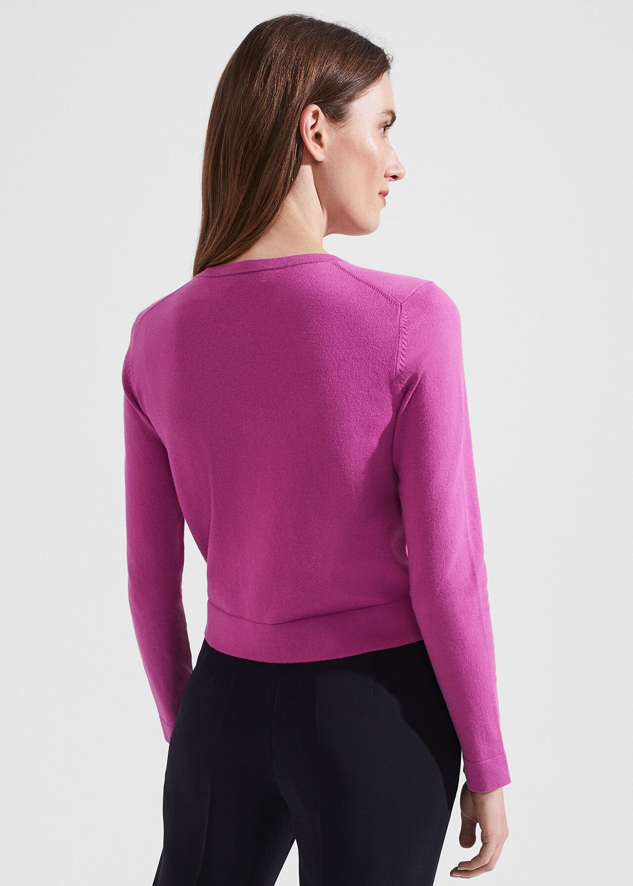 Michelle Cotton Cardigan, Violet Pink, hi-res