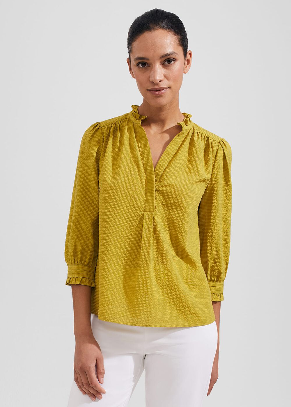 Gabriella Blouse, Light Olive, hi-res