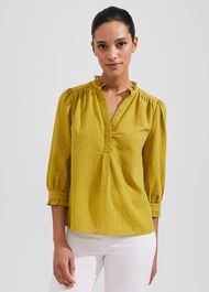 Gabriella Blouse, Light Olive, hi-res