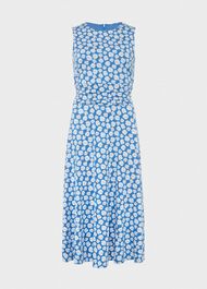 Bayview Sleeveless Jersey Dress, Azure Ivory, hi-res
