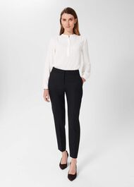 Gael Wool Blend Trousers, Black, hi-res