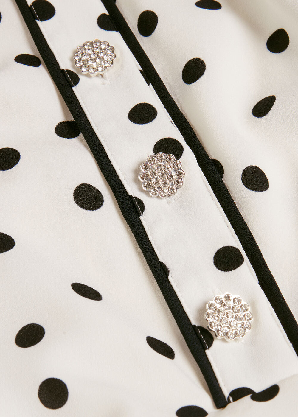 Ruth Polka Dot Dress, Ivory Midnight, hi-res