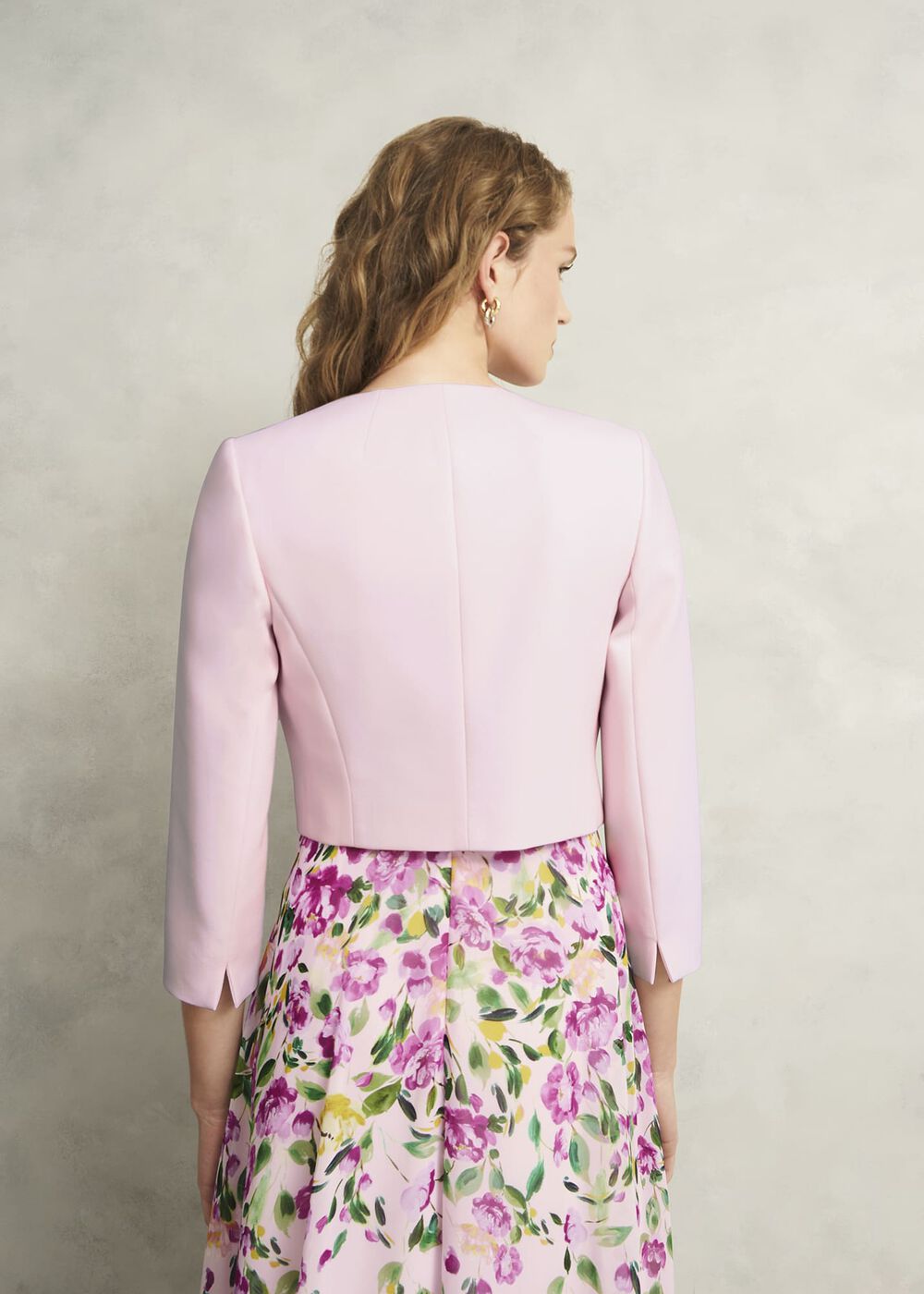 Elize Crepe Jacket, Pale Pink, hi-res