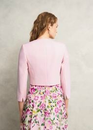 Elize Crepe Jacket, Pale Pink, hi-res