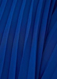Evelyn Pleated Dress, Cobalt Blue, hi-res