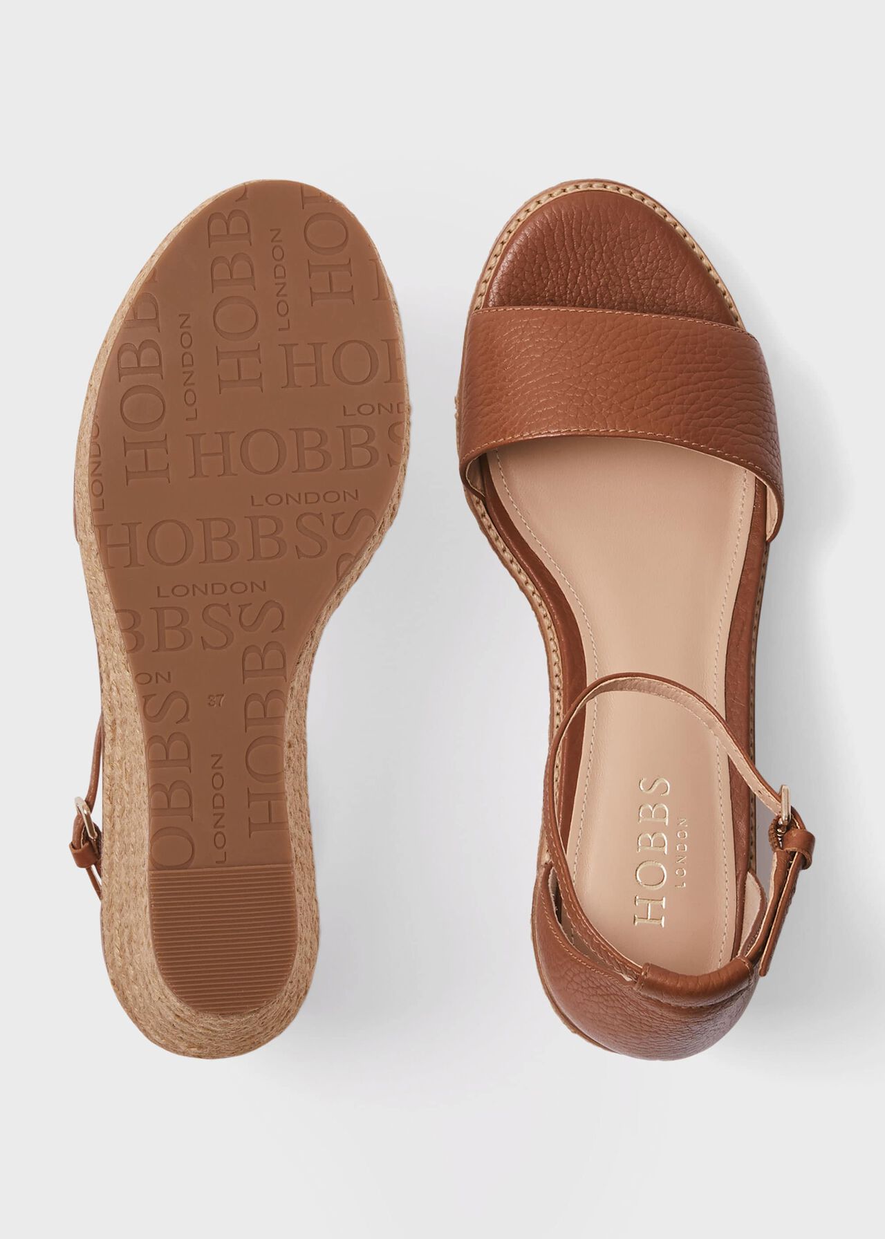 Vespa Leather Wedge Espadrilles, Tan, hi-res