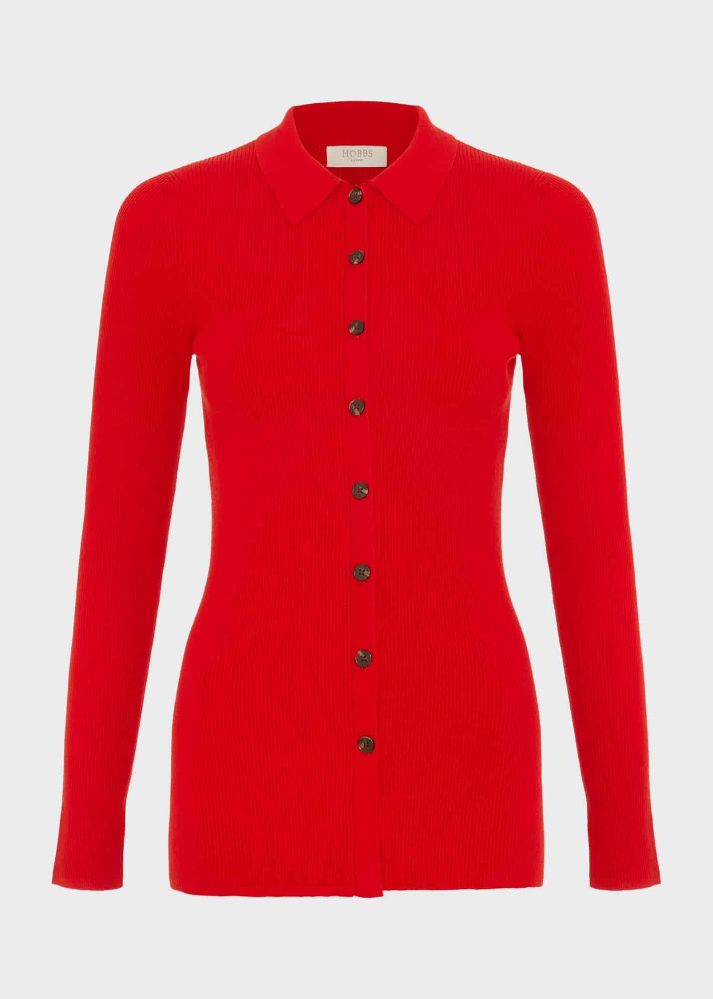 Hobbs red cardigan store