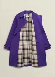 Petite Skylar Shower Resistant Trench Coat, Future Purple, hi-res