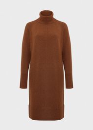 Nessa Knitted Dress With Alpaca, Toffee, hi-res