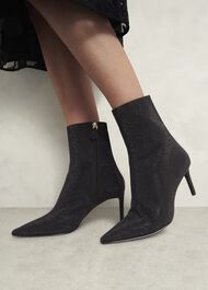 Cassia Jewelled Ankle Boots, Black, hi-res