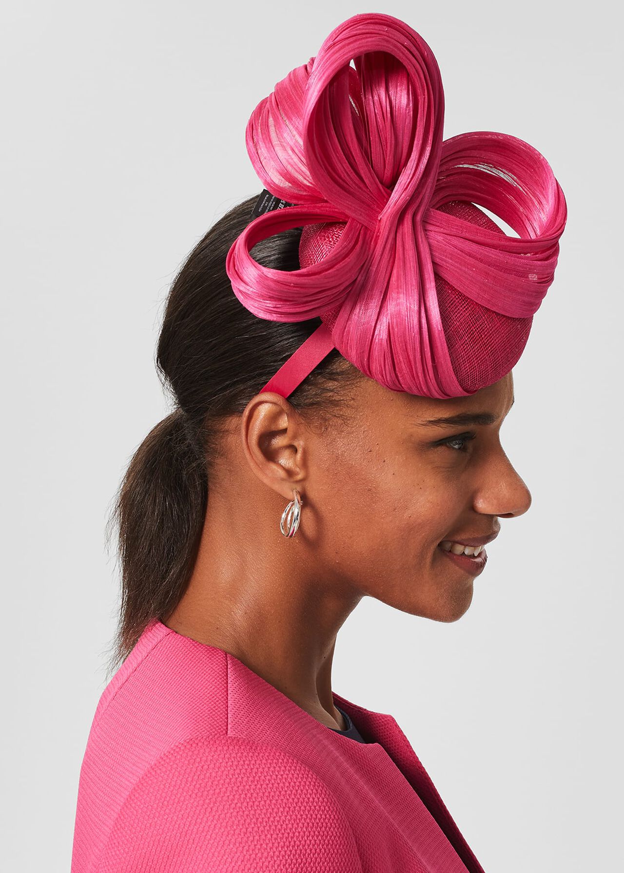 Jade Fascinator, Bright Pink, hi-res