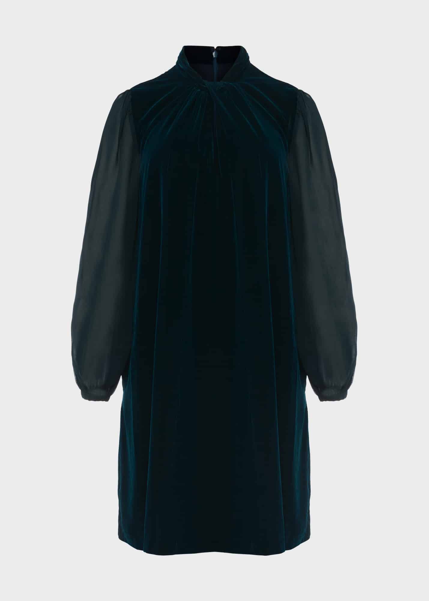 hobbs green velvet dress