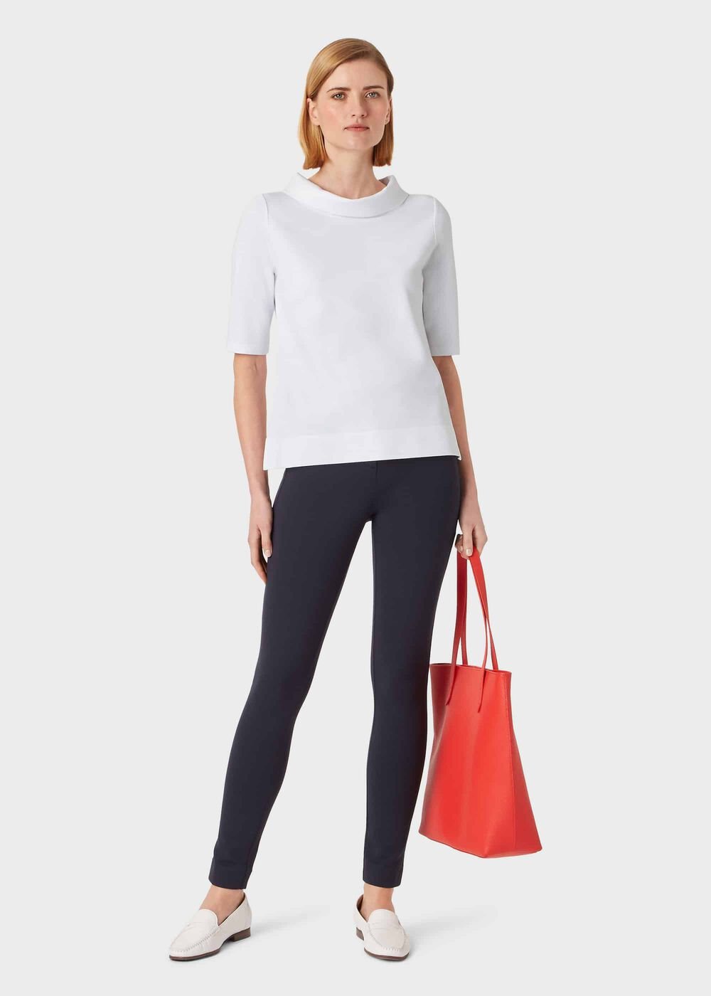 Betsy Jersey Top, White, hi-res
