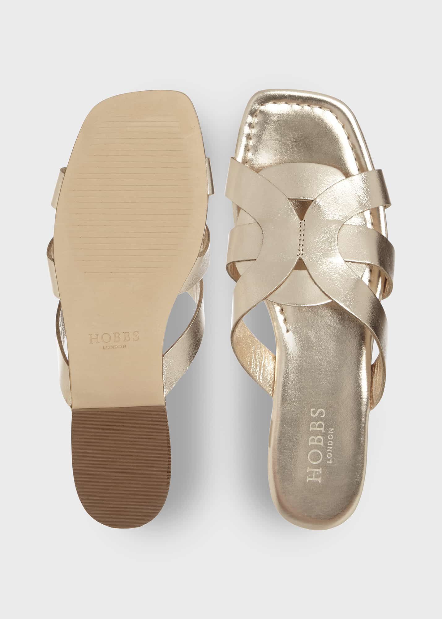 Hobbs gold sandals 2025